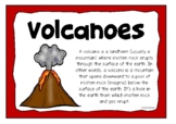 Volcano Poster Set/Anchor Charts | Natural Disasters | Sci