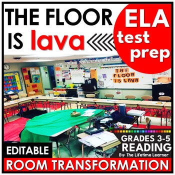 Preview of The Floor is Lava Classroom Transformation Reading Comprehension Test Prep Game