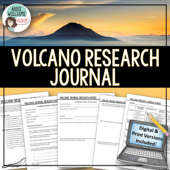 Preview of Volcano Research Journal / Volcano Project - PRINT & DIGITAL 