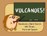 Volcano Vocabulary Study - Word Search, Parts of Speech - 
