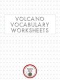 Volcano Vocabulary Worksheets
