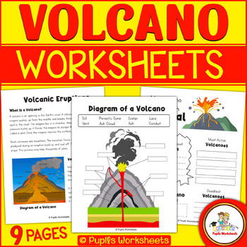 Volcano Worksheet Printable - Volcanoes Unit Interactive Notebook