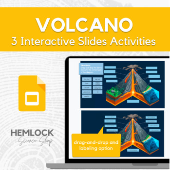 Preview of Volcano - drag-and-drop and labeling activities in Slides