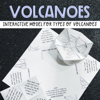Preview of Volcano types interactive model cootie catcher for middle school
