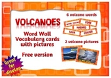 Volcano words for word wall - free version