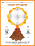 VOLCANOES Word Search Puzzle Worksheet Activity - 3rd, 4th
