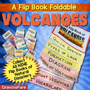 Preview of Volcanoes Activity: A Foldable of Natural Disasters — Types of Volcanoes