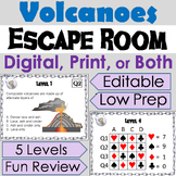 Facts and Types of Volcanoes Activity: Digital Escape Room