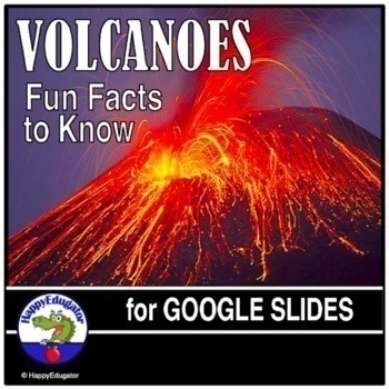 Preview of Volcanoes - All About Volcanos Google Slides, Writing Activity, Easel Assessment