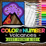 Volcanoes Color by Number - Earth Science Color by Number