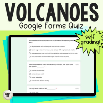 Preview of Volcanoes Comprehension Quiz