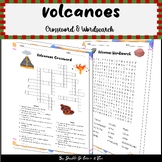 Volcanoes  Crossword & Wordsearch 3-5 Science Activities M