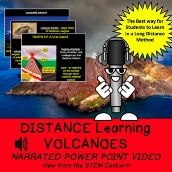 Preview of Volcanoes Distance Learning Narrated Power Point Video