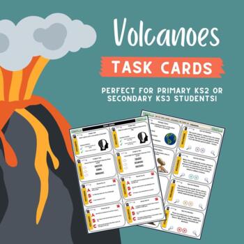Preview of Volcanoes Geography Digital Task Cards