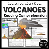 Volcanoes Informational Reading Comprehension Worksheet Se