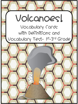 Preview of Volcanoes K-3 Vocabulary Cards, Graphic Organizers, and Tests