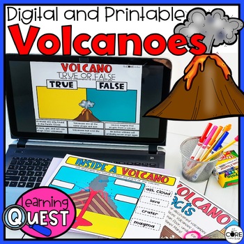 Preview of Volcanoes Digital Activities - Earth Science Volcano Activities