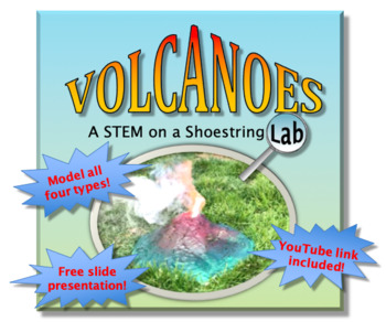 Preview of Volcanoes! Modeling all four types. A STEM on a Shoestring Lab