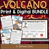 Volcanoes Natural Disasters Print & Digital Activities BUNDLE