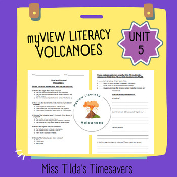 Preview of Volcanoes - Read and Respond myView Literacy 4