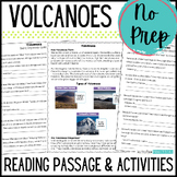 Volcanoes Reading Comprehension - Passage, Questions, No P