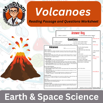 Volcanoes Reading Passage and Questions Worksheet by Mr Pham The ...