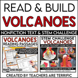 Volcanoes Reading and STEM Bundle with Volcano Models STEM