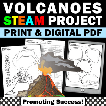 Preview of Volcanoes STEM Activities Challenges STEAM Science Project Based Learning
