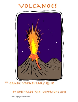 Volcanoes! Vocabulary Quiz by Rosshalde Pak | TPT
