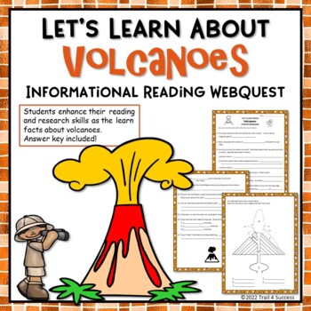 Preview of Volcanoes Worksheets Webquest Internet Reading Research Activity