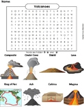 Types of Volcanoes Word Search Activity (Geology Worksheet)