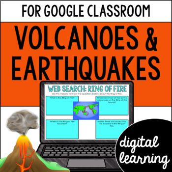 Preview of Volcanoes and Earthquakes activities for Google Classroom
