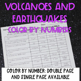 Volcanoes and earthquakes earth science color by number