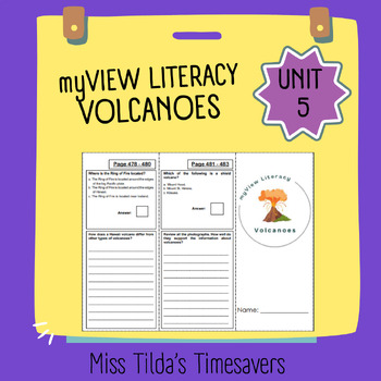 Preview of Volcanoes - myView Literacy 4