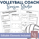 Volleyball Coach Season Starter Template Pack