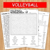 Volleyball Crossword Vocabulary Word Search Packet Physica