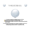 Volleyball Handout on Rules, Regulations, Positions