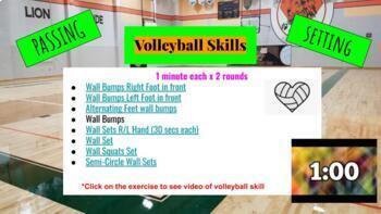 Preview of Volleyball Passing and Setting Google Slides