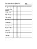 Volleyball Player Evaluation Forms