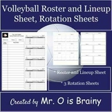 Volleyball Roster and Lineup Sheet, Rotation Sheets