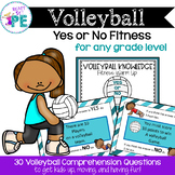 Volleyball Rules Yes & No Fitness Warm Up - PE Distance Le