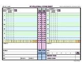 Volleyball Score Sheet color coded, user friendly, NFHS co