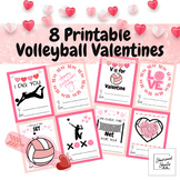 Volleyball Valentines - 8 Varied Printable Valentine Cards
