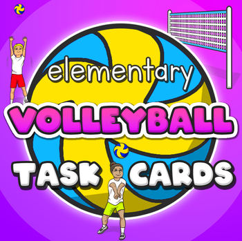 Preview of Volleyball skills & drills - Printable task cards for PE and sport