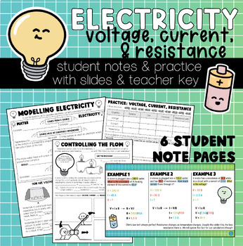 Preview of Voltage, Current, and Resistance (Ohm's Law) Notes & Practice