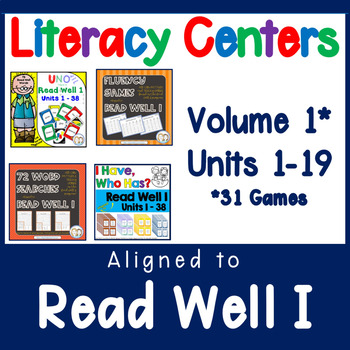 Preview of Read Well 1 Aligned Activities | Bundle of Fluency and Literacy Centers | Vol 1