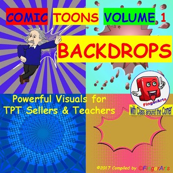 Preview of Volume 2 COMIC BACKDROPS for TPT Sellers / Creators / Teachers
