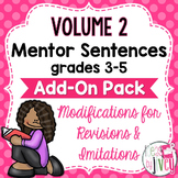 Volume 2 Grades 3-5 Mentor Sentences Modifications ADD-ON Pack