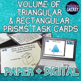 Volume of Rectangular & Triangular Prisms Task Cards Print