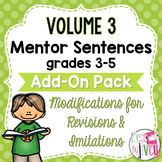 Volume 3 Grades 3-5 Mentor Sentences Modifications ADD-ON Pack